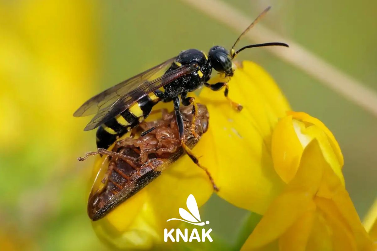 Zikaden-Grabwespe (Gorytes laticinctus)